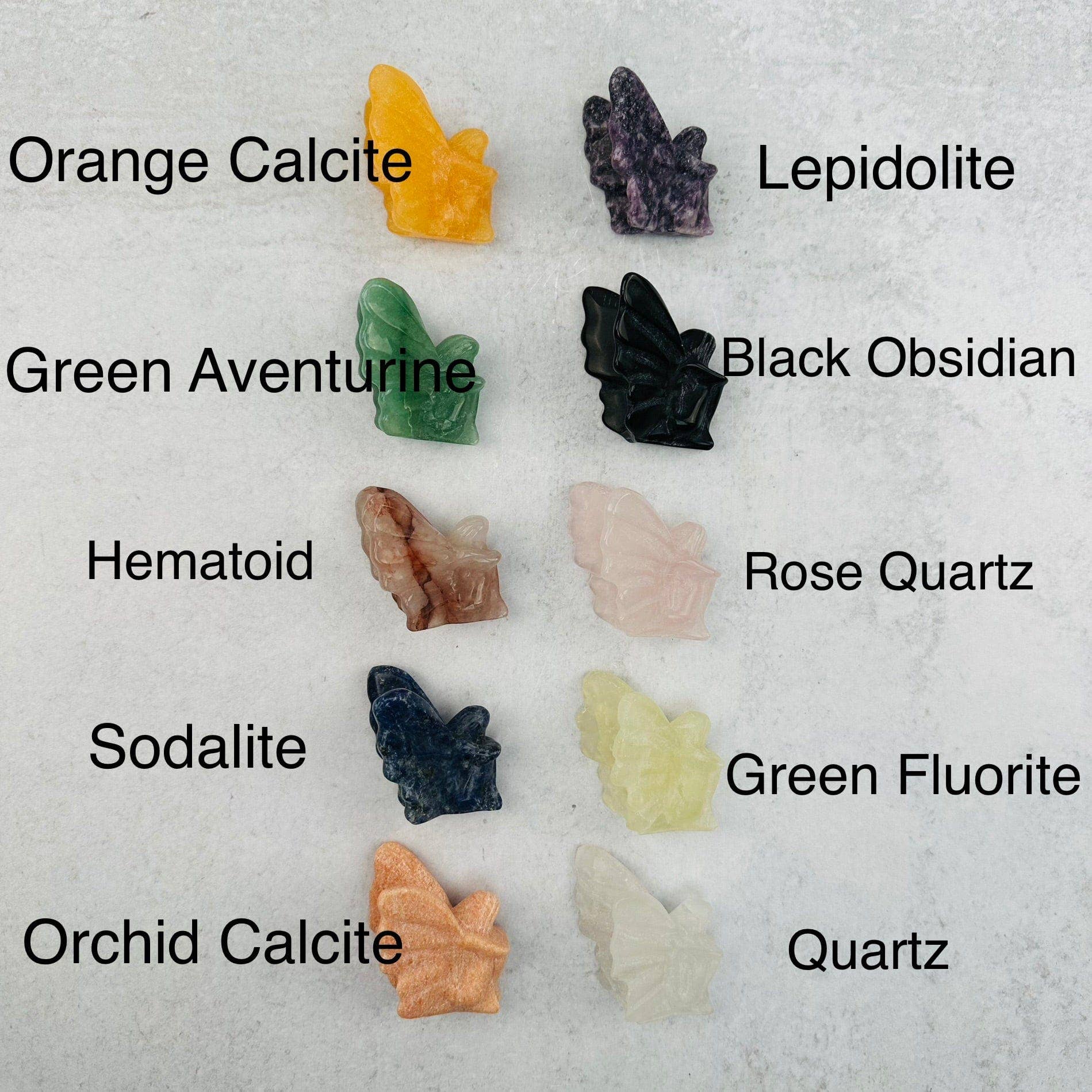Rock Paradise - Wholesale Spiritual Stone/Crystal - Crystal Carved Gemstone Fairy - You Choose Stone12