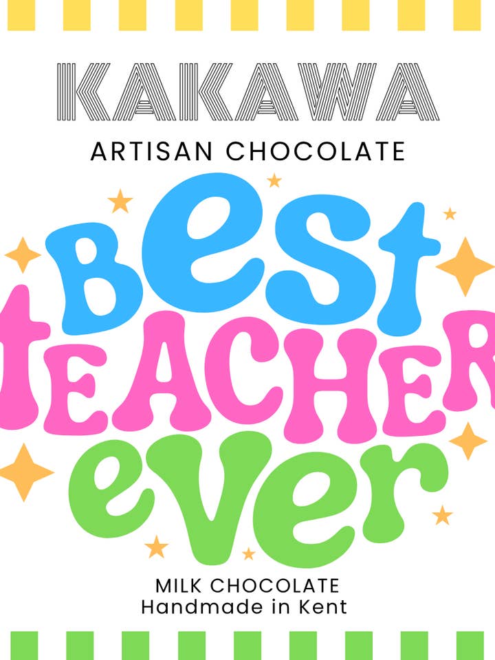 Best Teacher Ever - The Chocolate Lovers Mini Bloc Collection (5x96g) for wholesale by Kakawa Artisan Chocolate & Co Ltd