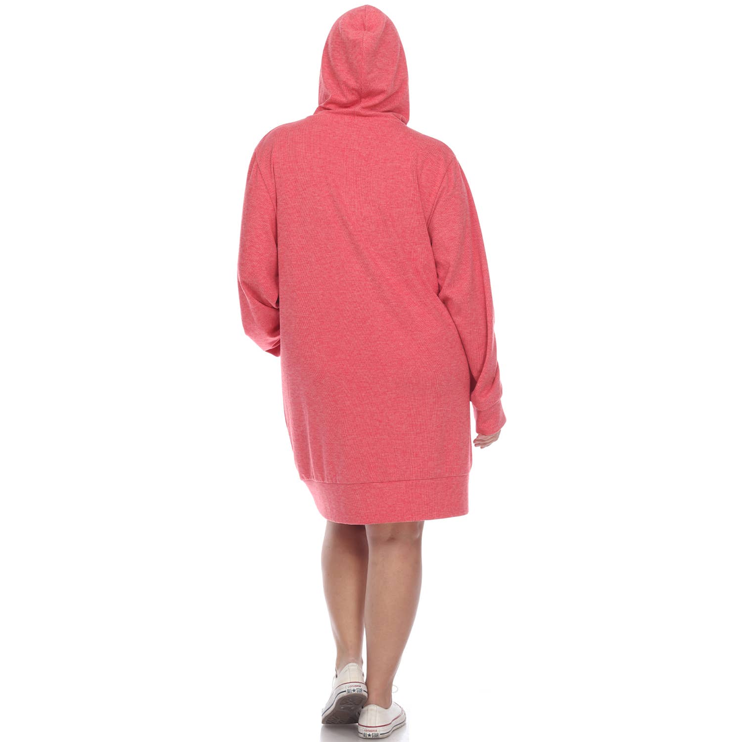 WHITE MARK – wholesale Dress – Women's – Plus Size Hoodie Sweatshirt Dress5