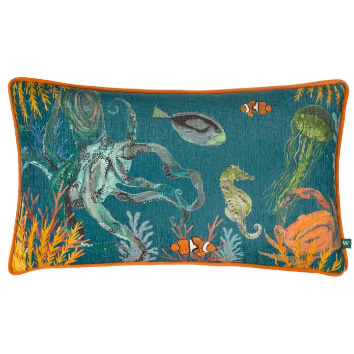 Abyss Sea Creatures Rectangular Cushion Ocean for wholesale on Faire