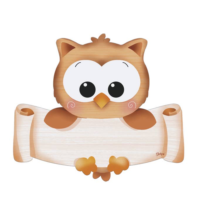 Naamplaatje voor uil voor wholesale door Dekori