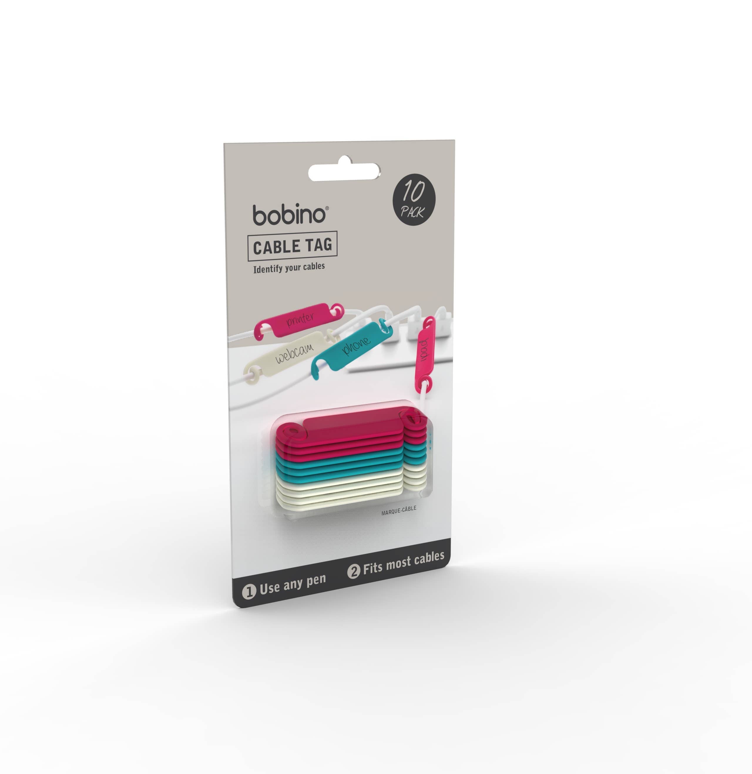 Bobino – Großhandel Verkaufsdisplay – Accessoires – Kabelanhänger - Zählerdisplay - 24 Stück, WARME FARBEN2