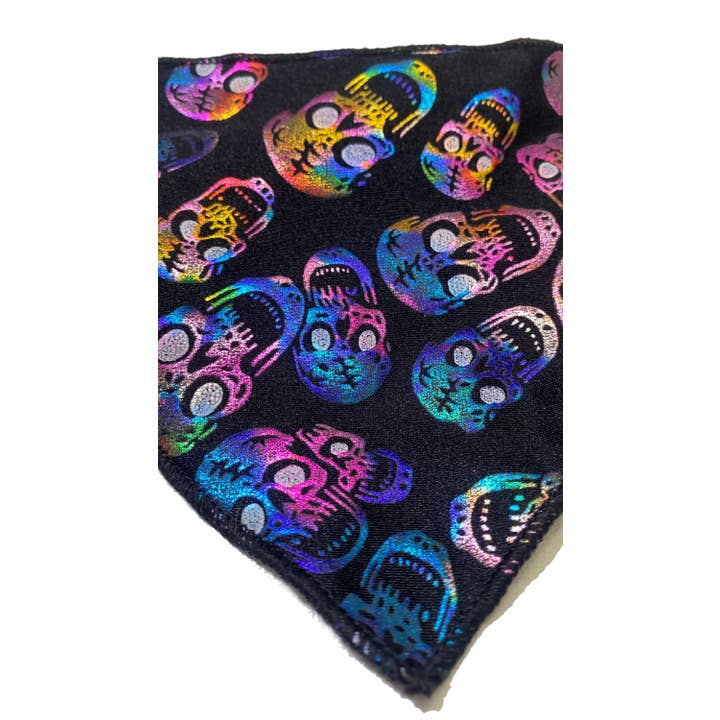 Disco Dog - Vendita all'ingrosso Bandana - Cani - Bandana metallica colorata per cani con teschio, sciarpa