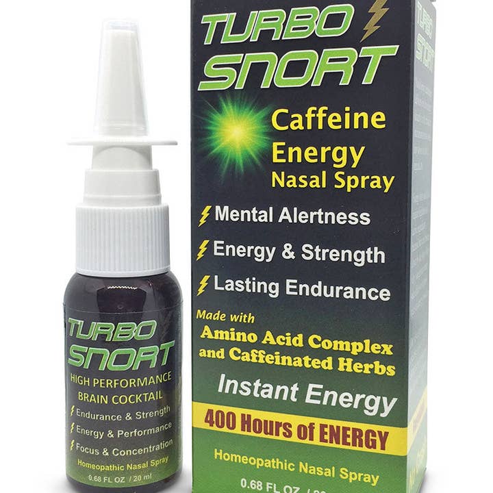 Turbo Snort Caffeine Nasal Spray for Instant Energy & Mental Clarity for wholesale by Greensations