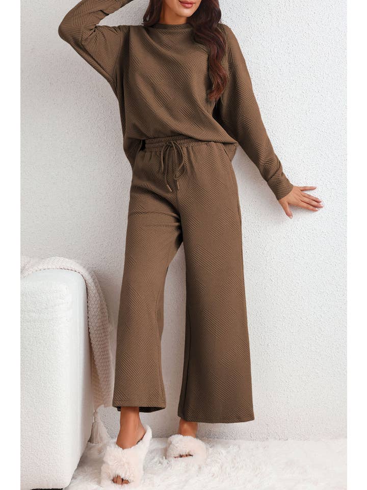 LA Society - Wholesale Lounge Set - Women's - Multicolor Ultra Loose Textured 2pcs Slouchy Outfit (S-XL)