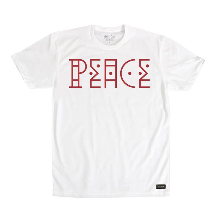 PEACE TEE WHITE for wholesale by Shalom Clothing