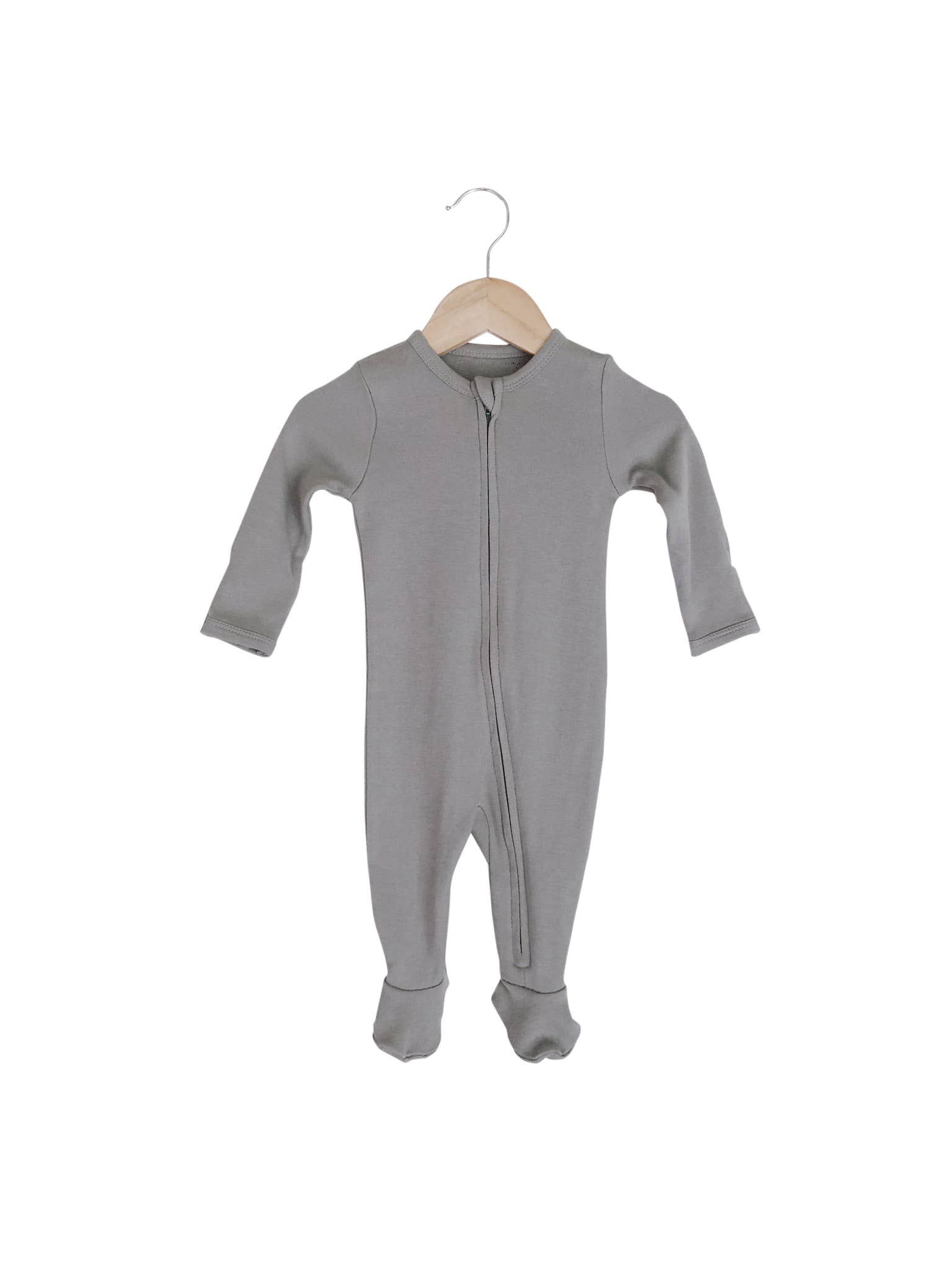 Modern Burlap - Wholesale Jumpsuit - Baby - Solid Color Organic Zip Footies5