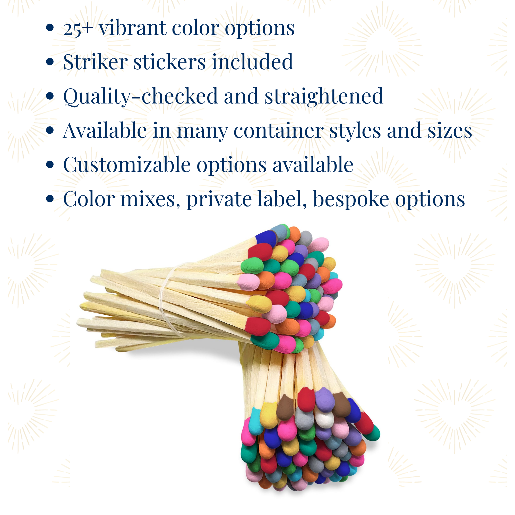 Thankful Greetings - Wholesale Matches - 4" Matches - sets of 500s Bulk / Loose / Raw4