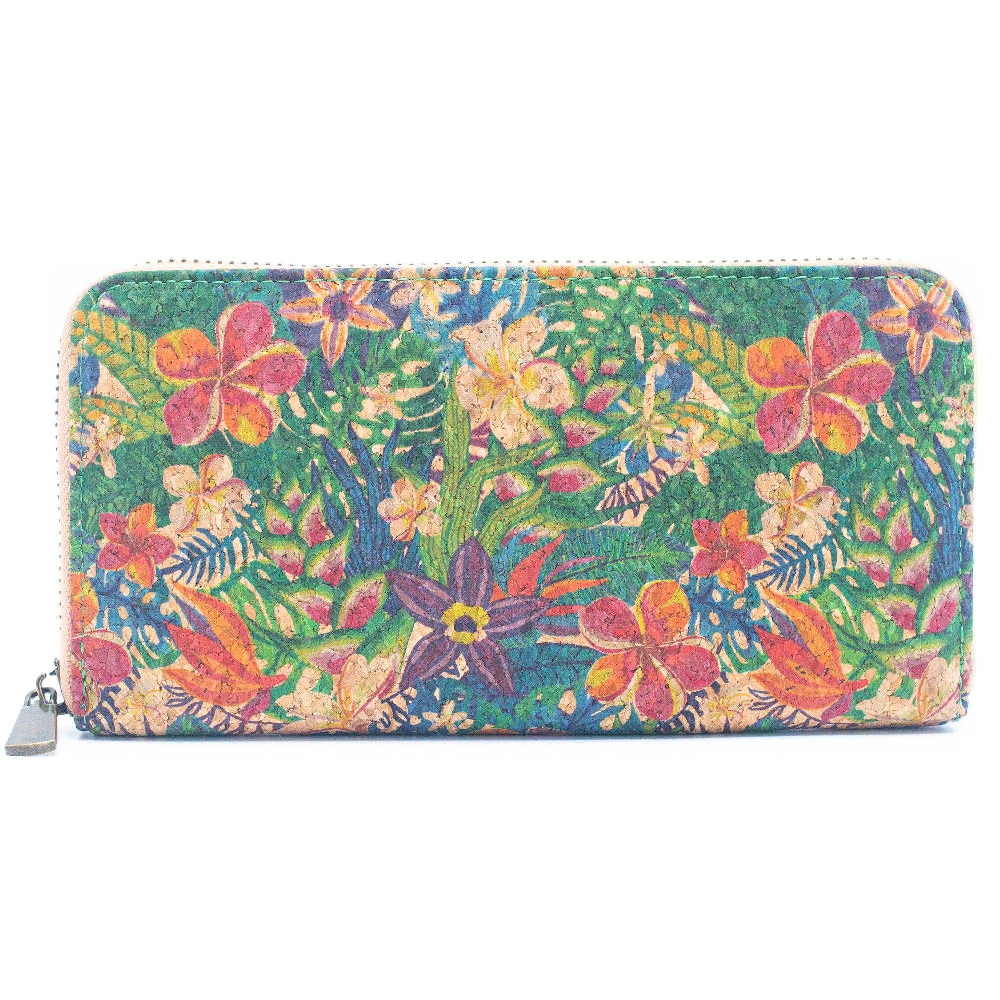 Meninas Bonitas Cork - Vente Portefeuille – femme - Portefeuille femme en liège naturel à motifs variés avec fermeture éclair - Vega5