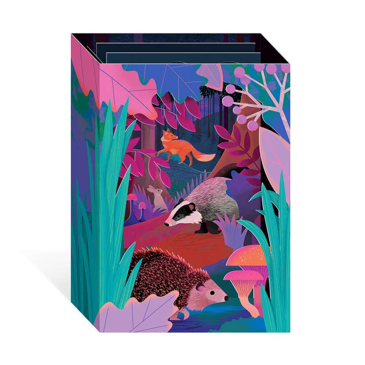 UK Mammals Pop Up Greeting Card (12109) for wholesale by Ohh Deer UK + EU