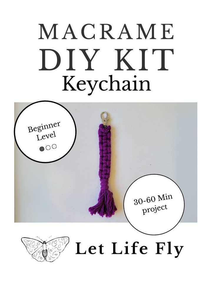 Macrame DIY Kit - Keychain - Ages 12 and Up! for wholesale by Let Life Fly