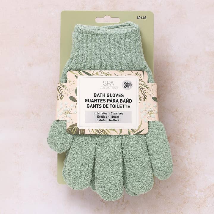 Sensibling Corp. - Wholesale Exfoliating Gloves/Mitts - 3Pairs - Exfoliating Bath Gloves