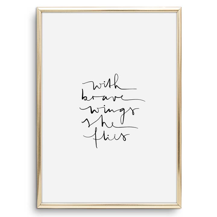 Com asas corajosas ela voa cartaz por atacado de Tales by Jen