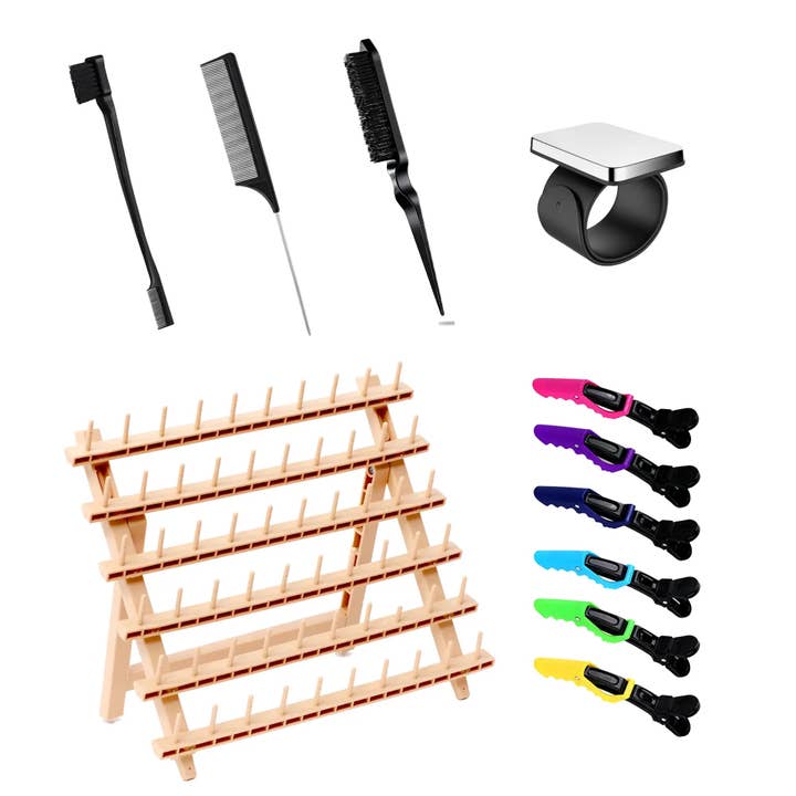 Laflare - Wholesale Hair Accessories Set - Women's - Braiding Rack 60 Combo