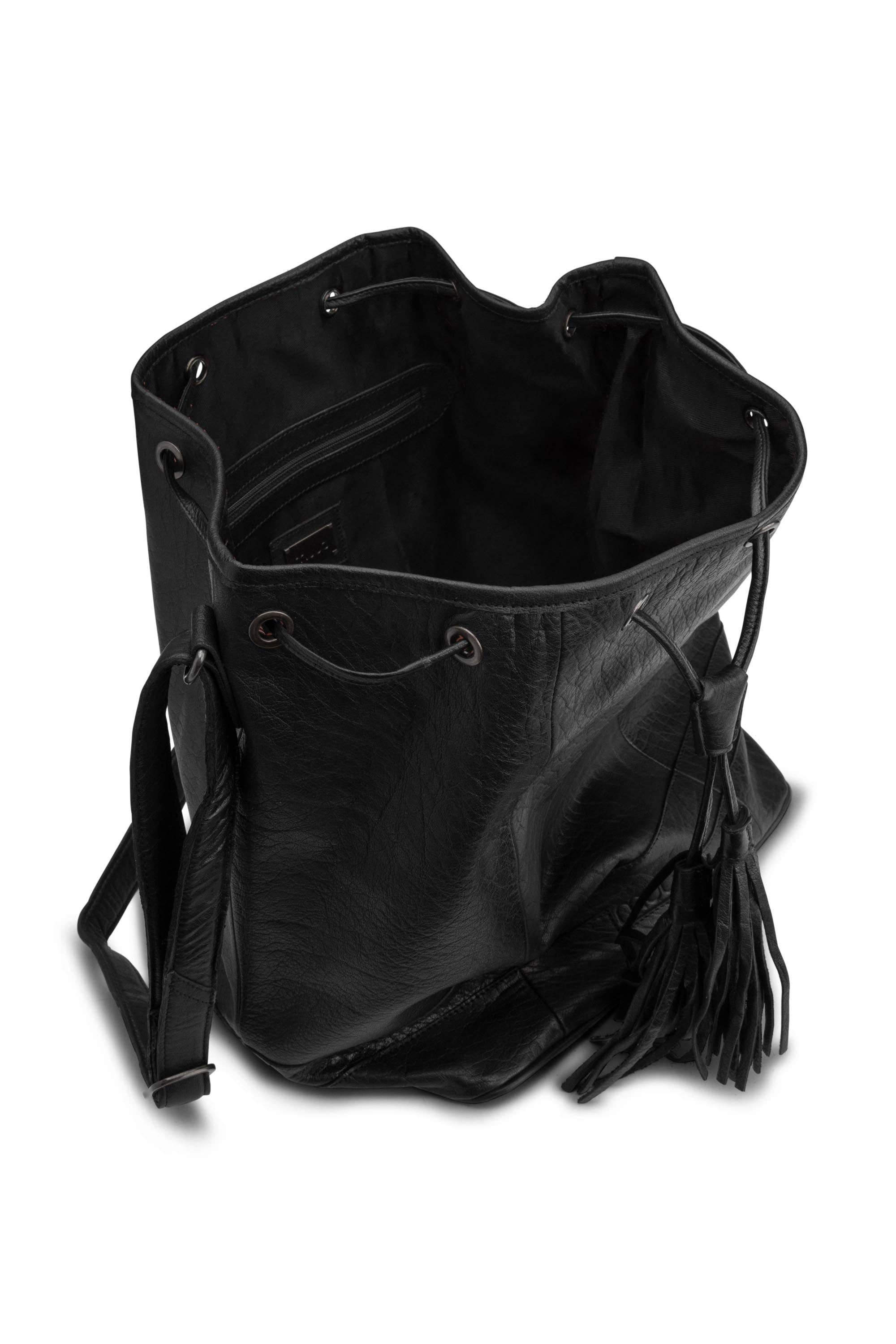 Muud - Vendita all'ingrosso Tracolla - Donna - Borsa a secchiello Marina in pelle4