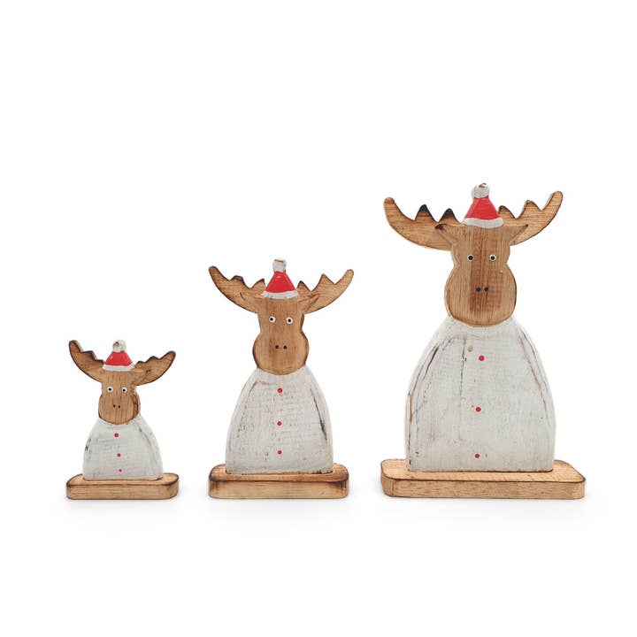 Kerst Decor Standbeelden Deer Family set voor wholesale door FERN
