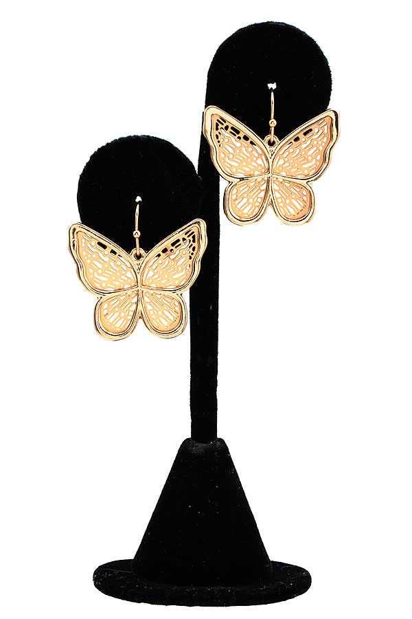 anbfashion – wholesale Dangle earrings – BUTTERFLY CUT OUT DANGLE EARRING 5493