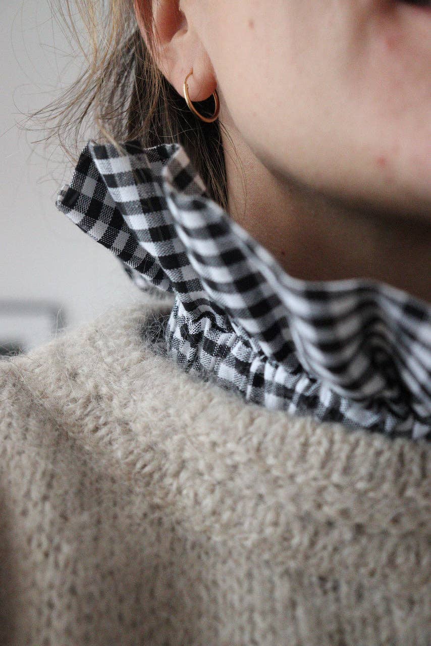 Maho - Wholesale Scarf - Women's - Barry black gingham6