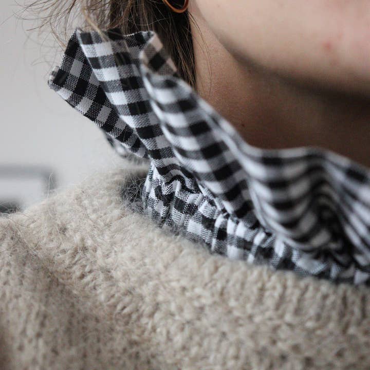 Maho - Wholesale Scarf - Women's - Barry black gingham6