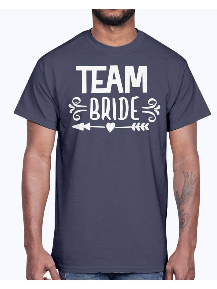 tshirt unlimited - Wholesale Screen printed t-shirt – Men′s - Team Bride - Bridal and Wedding- Cotton Tee4