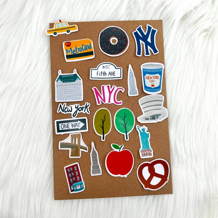 NYC stickers pack - Metro card - I love New York - Cute deco for wholesale by Me Stickers