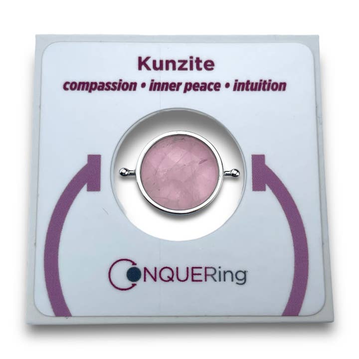 CONQUERing - Vendita all'ingrosso Anelli con pietra singola/solitario - Elemento in cristallo Kunzite4