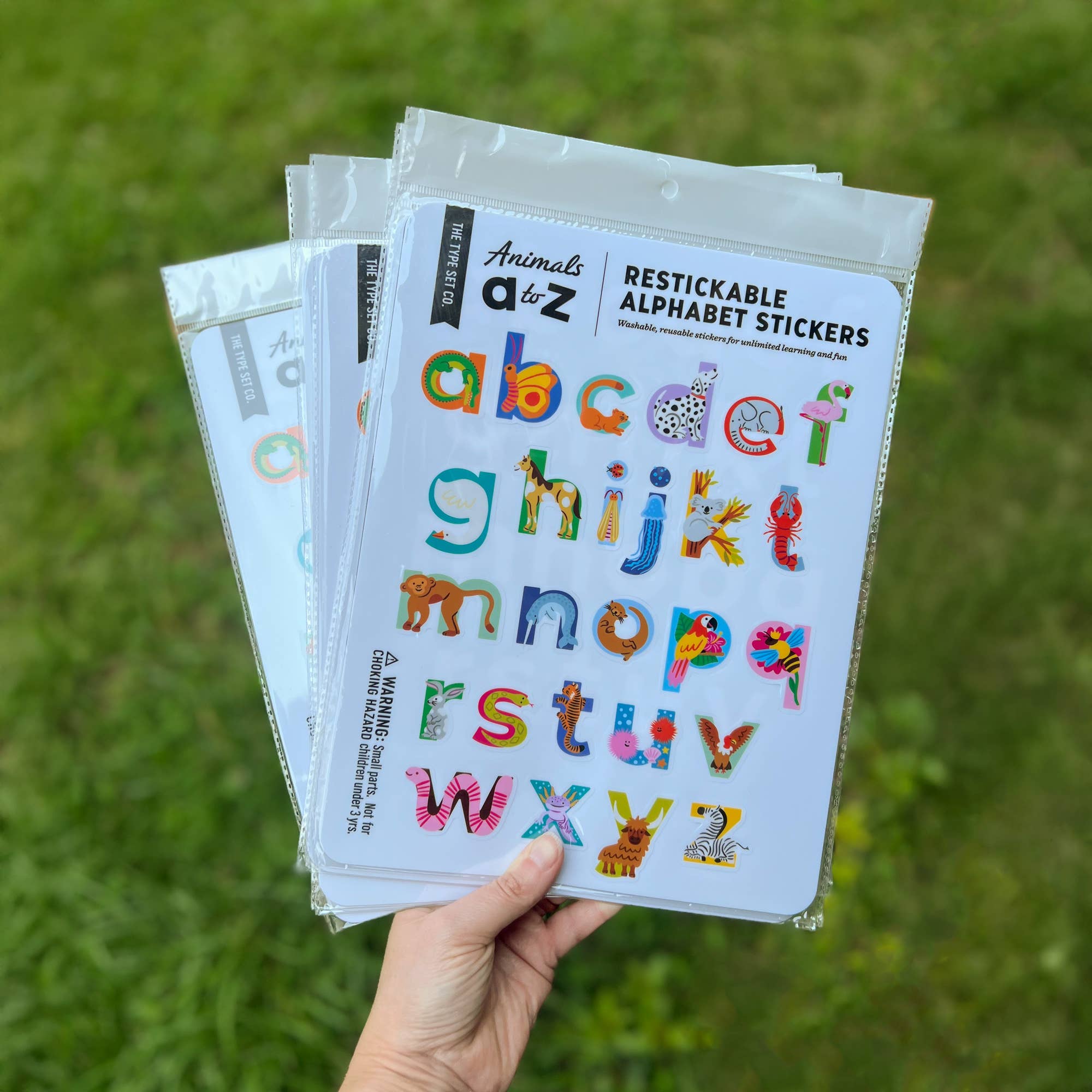 The Type Set Co. – Großhandel Spielzeugset – Kinder – Tiere von A bis Z Wiederverwendbare Alphabet-Aufkleber6