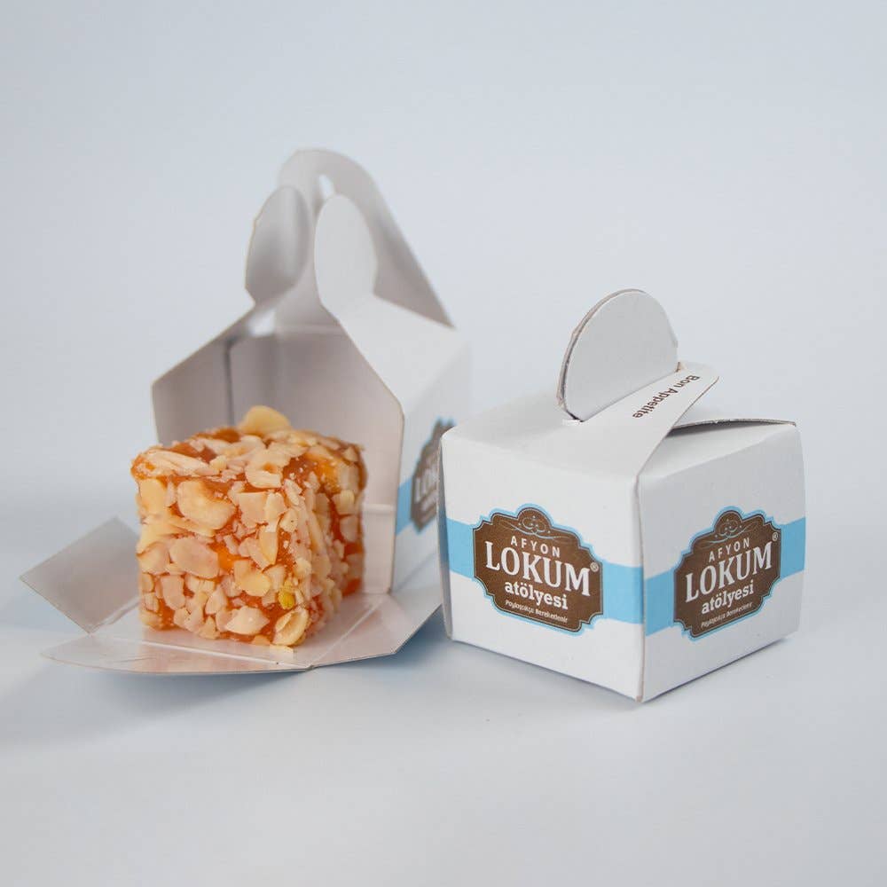 Aladdin - Wholesale Gummy - Lokum Atolyesi | Orange Flavored Turkish Delight Covered with Hazelnuts (In 10 Single Boxes)0