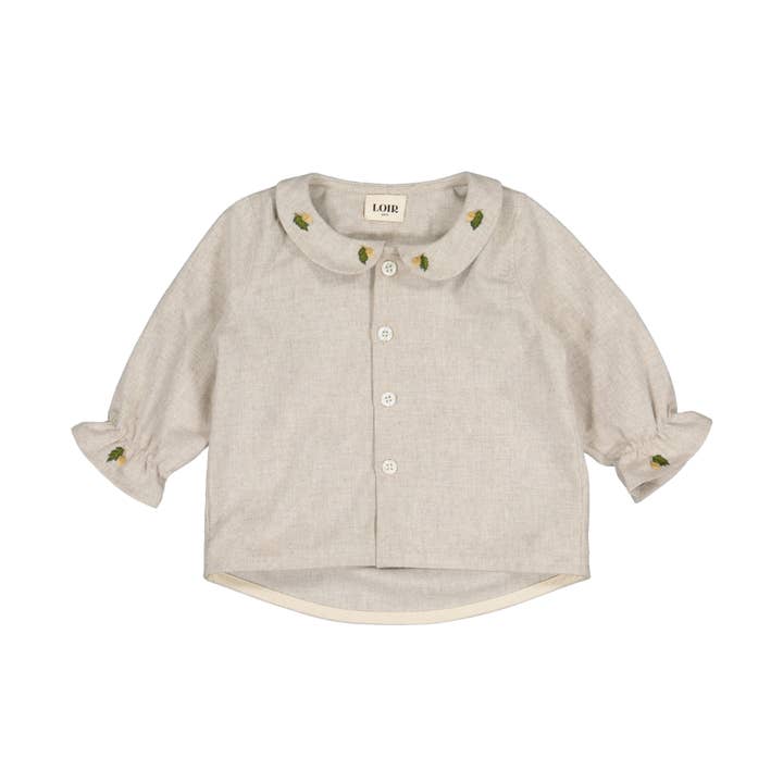 PAOLA hemd - Creme voor wholesale door LOIR paris