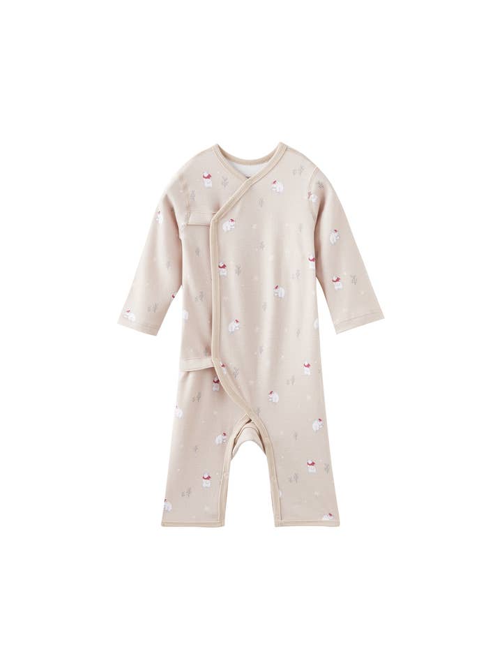 Baby Organic Kimono Romper-Polar Bear for wholesale by Norsu Organic