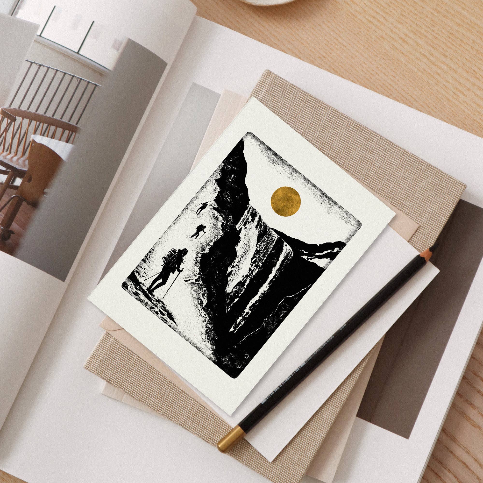 Luke Holcombe Studio – wholesale Everyday greeting card – Cascade Individual Card (A6) Waterfall Hiking Landscape6