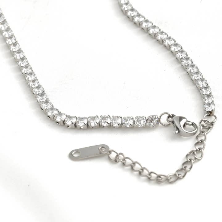 Blueyejewelry - Wholesale Link & Chain Necklace - Tennis Chain Necklace - Waterproof 18k Gold Diamond Choker5