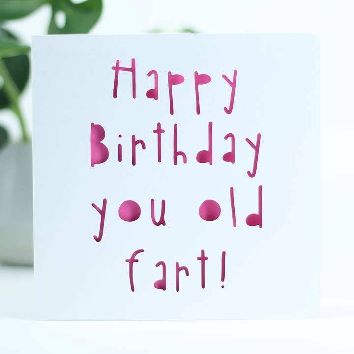 Buon compleanno, vecchia scoreggia per la vendita all'ingrosso da parte di Paradise Papercraft