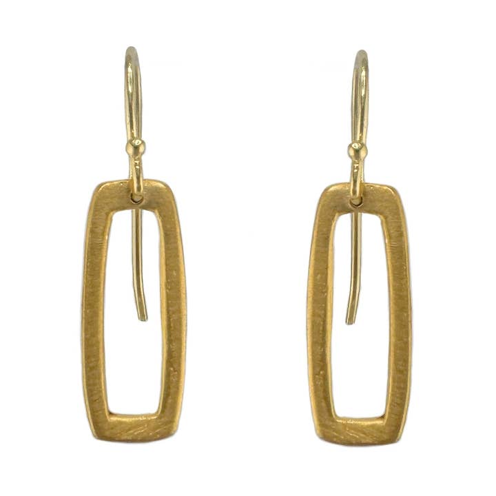 petites boucles d'oreilles rectangulaires pour la vente par Philippa Roberts