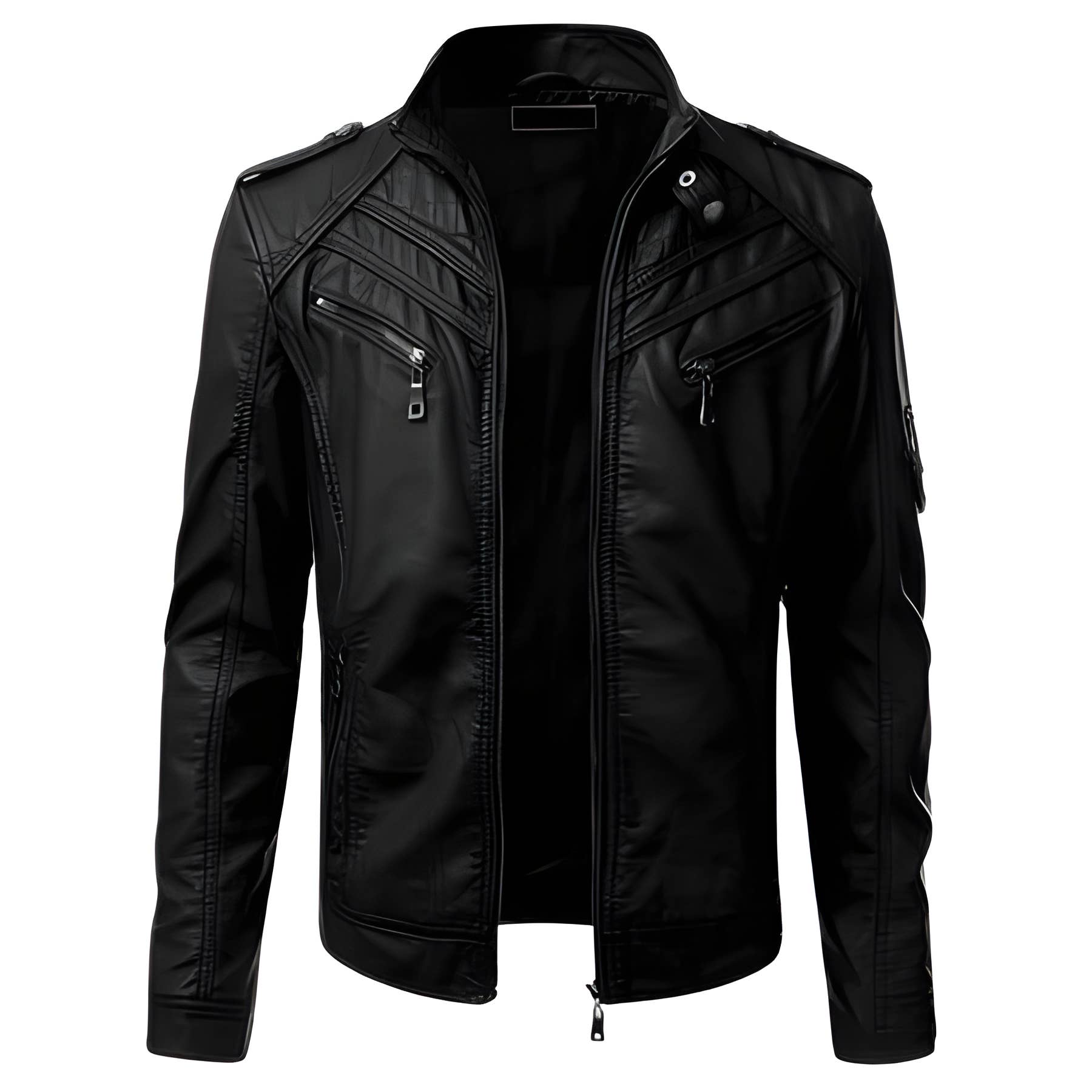 TA Impex - Wholesale Leather Jacket - Men's - The Urban Stealth: Men's Padded Leather Jacket