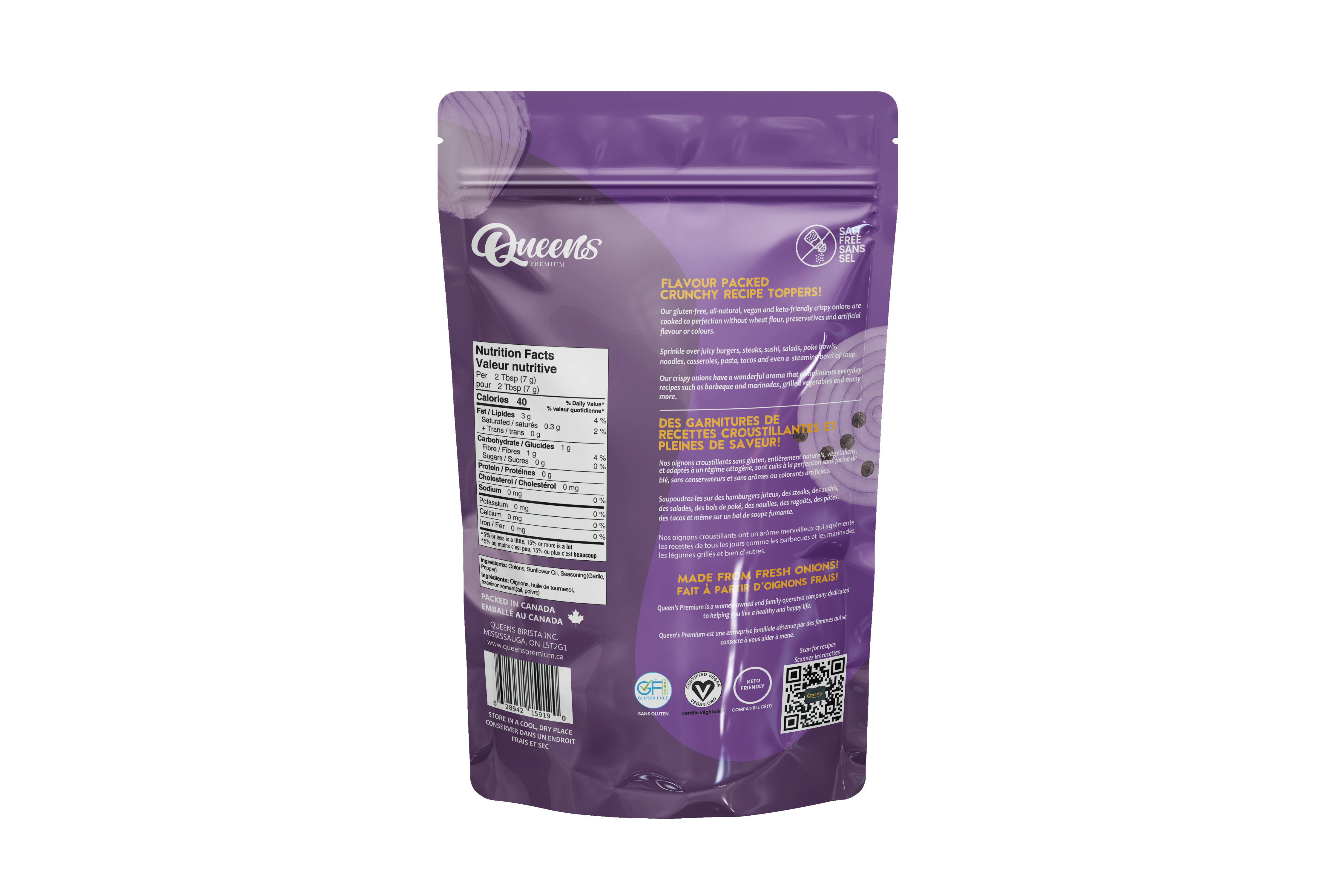 Queens Premium – wholesale Dried/dehydrated vegetables – Queens Premium Garlic Pepper Crispy Onions1