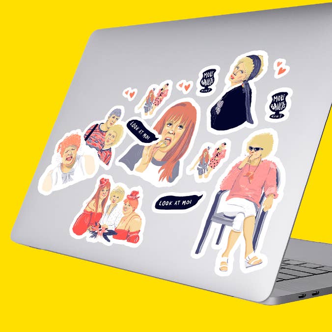 Kath & Kim Vinyl Stickers for wholesale by Amy Blue Illustration