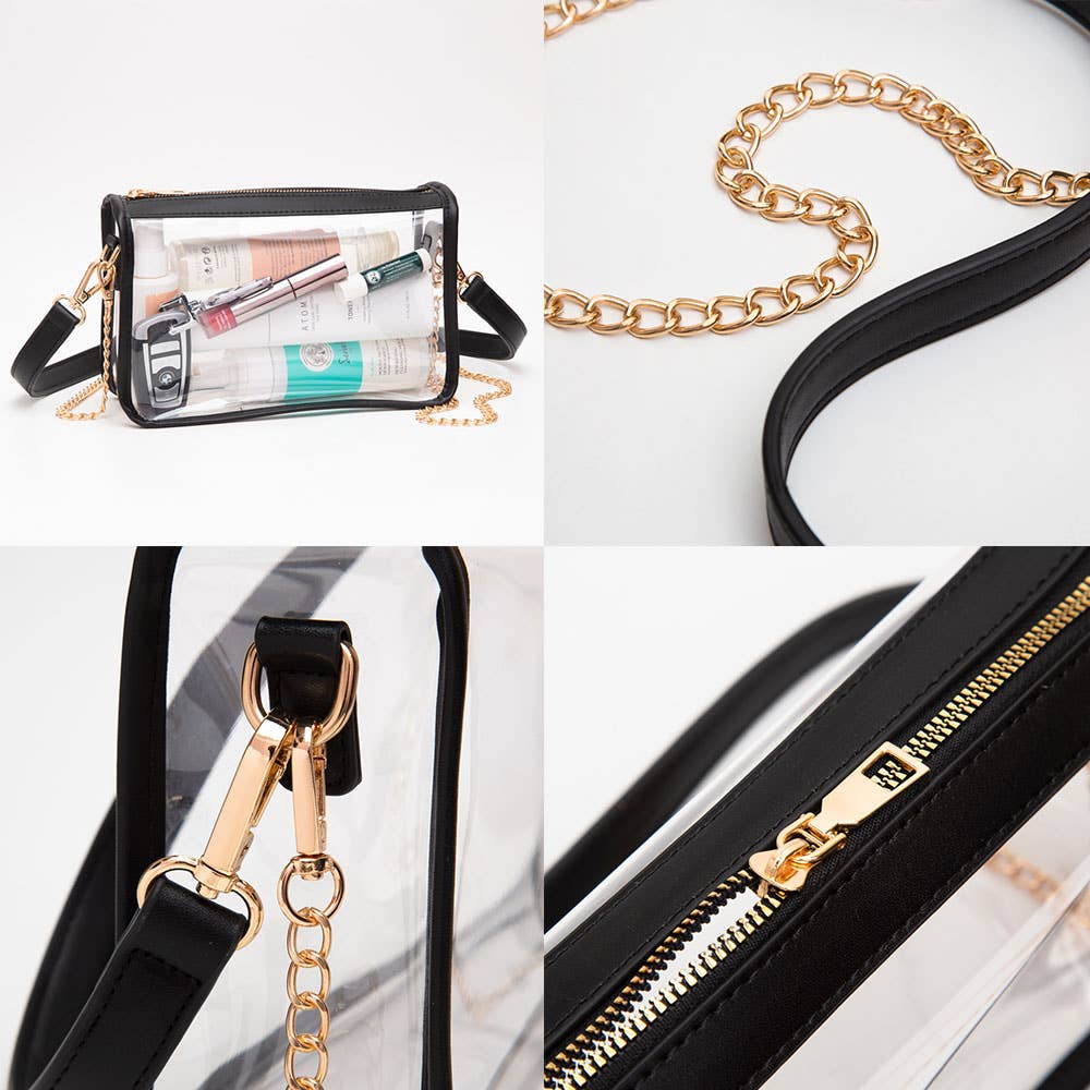 Sensibling Corp. - Wholesale Crossbody Bag - Women's - Clear Rectangle Crossbody Bag11