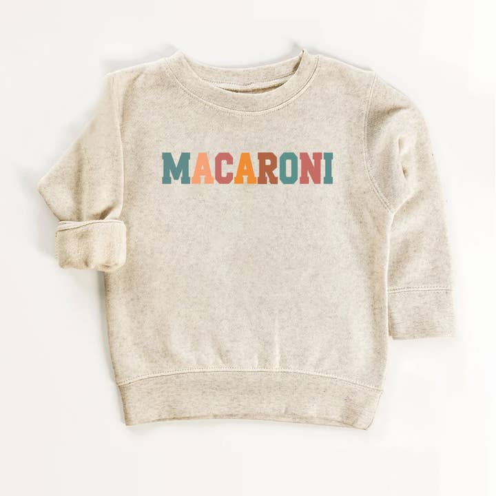 Camiseta infantil Macaroni – Tipografia retro Amante da comida por atacado de EnjoyMyDesign