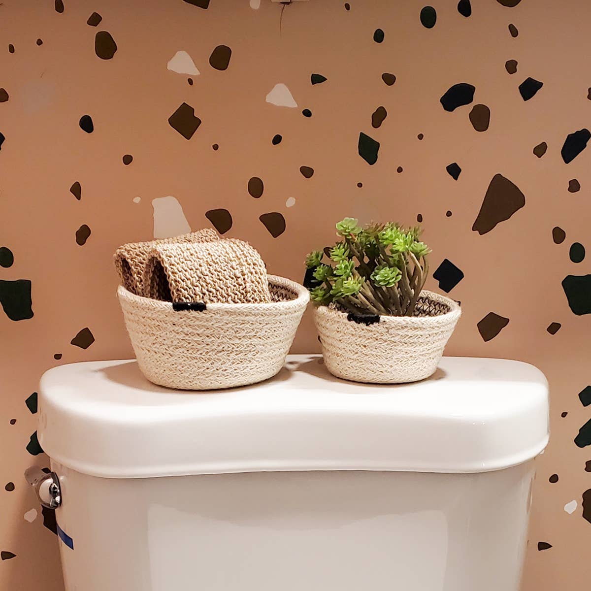 KORISSA - Wholesale Basket - Handwoven Storage Basket • Amari Bowl in Black-Set of 34