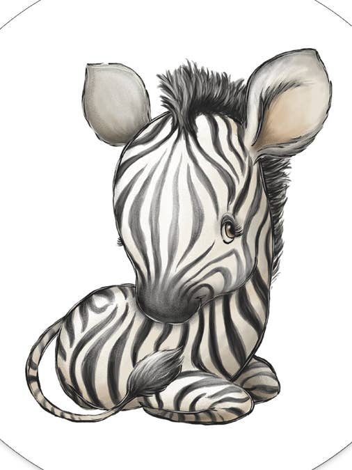 Zebra infantil Muurcirkel por atacado de Label2X B.V.