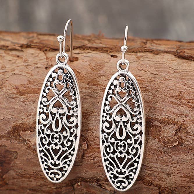 Grå Bohemia legeringsmetallörhängen SP369 för wholesale på Faire2