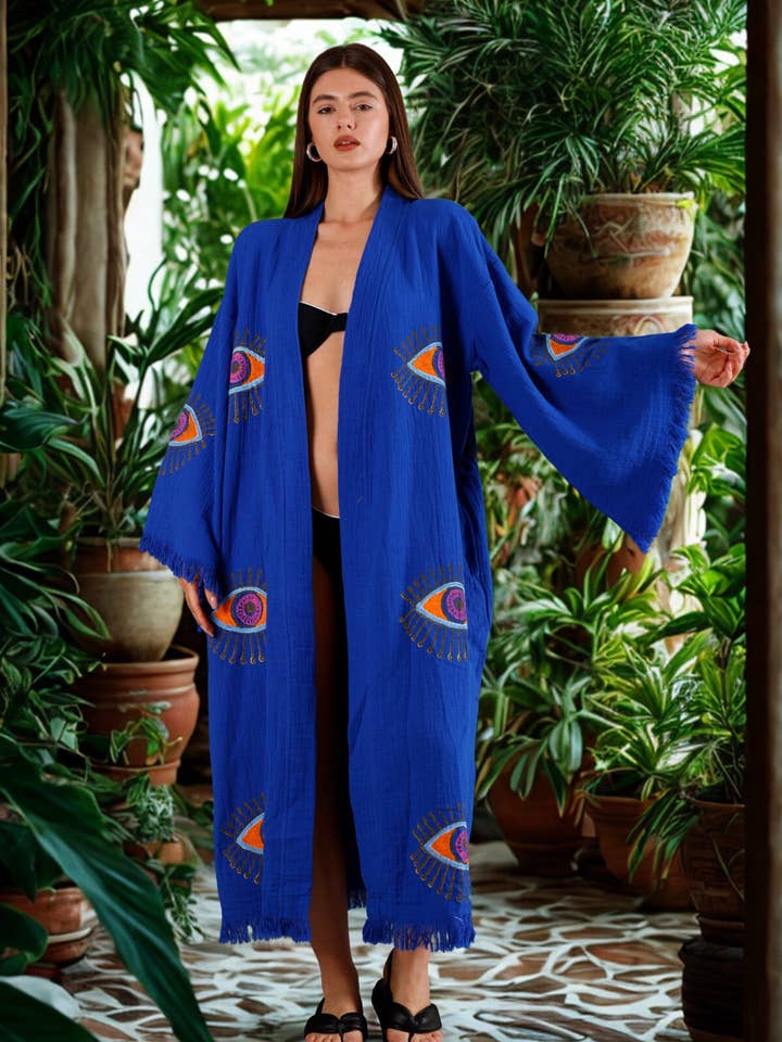 NAYA Kimono en Azul Zafiro para venta al por mayor de Meraki Beach
