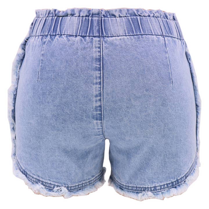 Rosa Clothing - Wholesale Shorts - Women's - Summer stretch high waist denim shorts