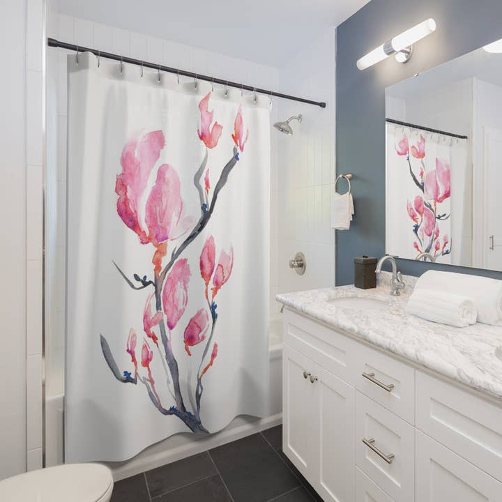 Cortina de Duche Magnólia Japonesa por atacado de Brazen Design Studio