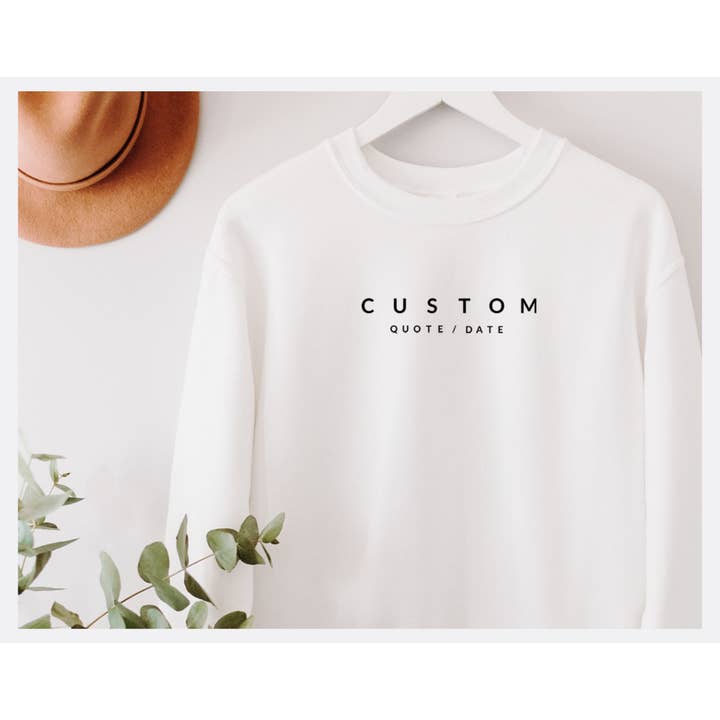 Typically Vulgar - Wholesale Sweatshirt - Unisex - Custom TEXT Sweatshirt // Gildan, One-Sided Print