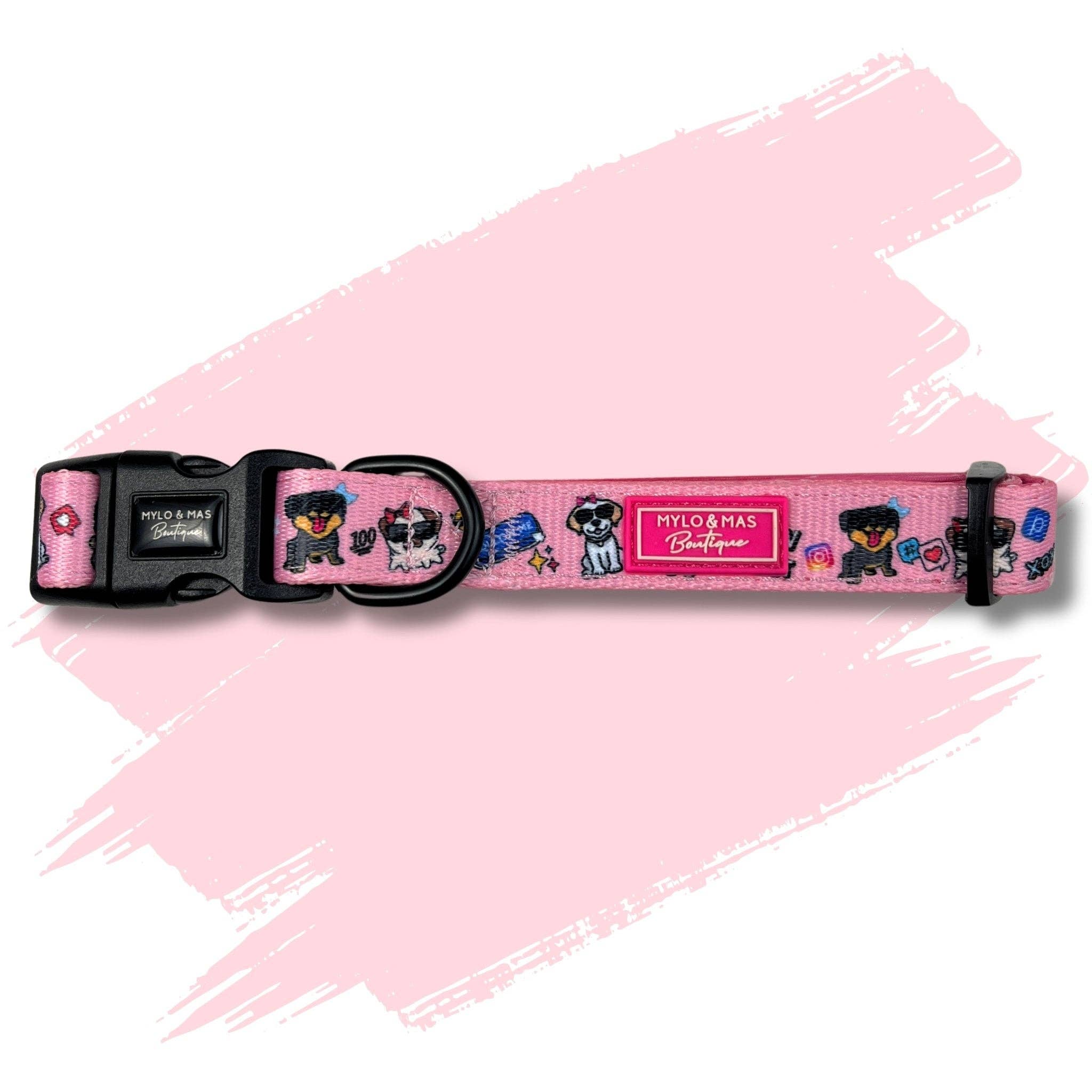 Mylo and Mas Boutique - Wholesale Pet Collar - Dog - Dog Collar - Social Media Star Pink0