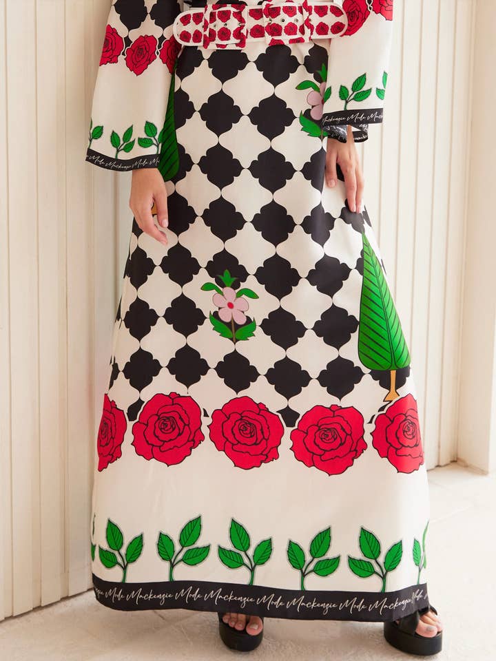 MACKENZIEMODE - Wholesale Dress – Women's - Rose Petals Maxi12