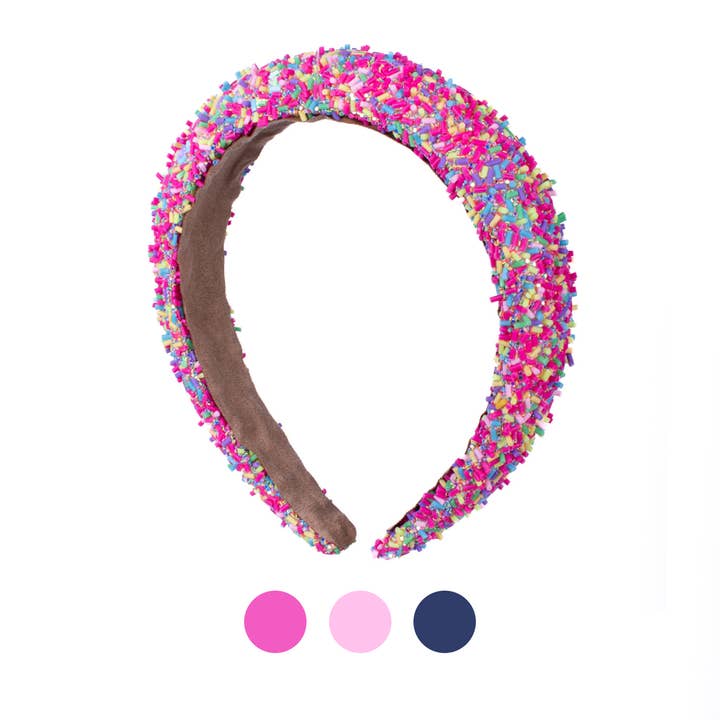 Selini New York - Wholesale Fashion Headband - Women's - Multi-Color Sprinkle Padded Headband-PHB1053