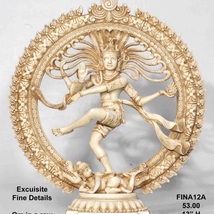Natraja, Shiva in dancing pose - Ivory finish for wholesale by R. Expo/Song of India